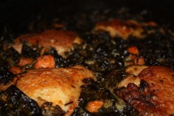 Пиле със спанак и ориз