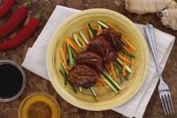 Свинско бон филе с мед и джинджифил